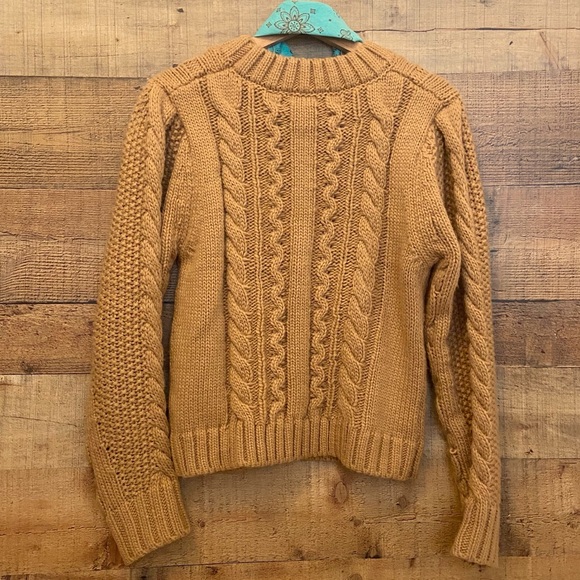 Camel Cable Knit Sweater by Elie Tahari - Picture 6 of 9